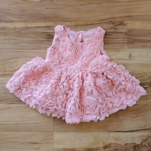 Pink ruffle baby dress